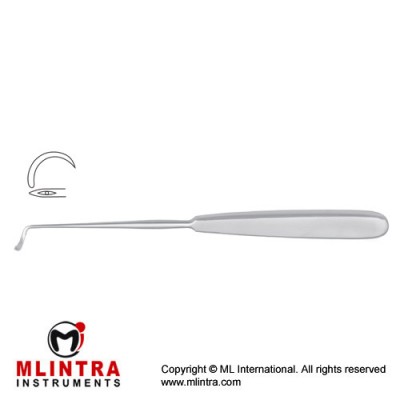 Deschamps Ligature Needle Sharp for Right Hand Stainless Steel, 20 cm - 8"